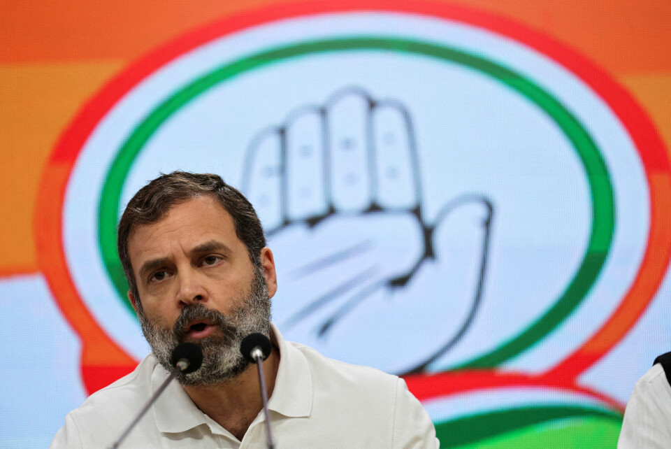 FILE PHOTO: India's main opposition Congress party’s leader Rahul Gandhi holds a news conference, after he was disqualified as a lawmaker by India's parliament on Friday, at party’s headquarter in New Delhi, India, March 25, 2023. REUTERS/ Anushree Fadnavis/File Photo