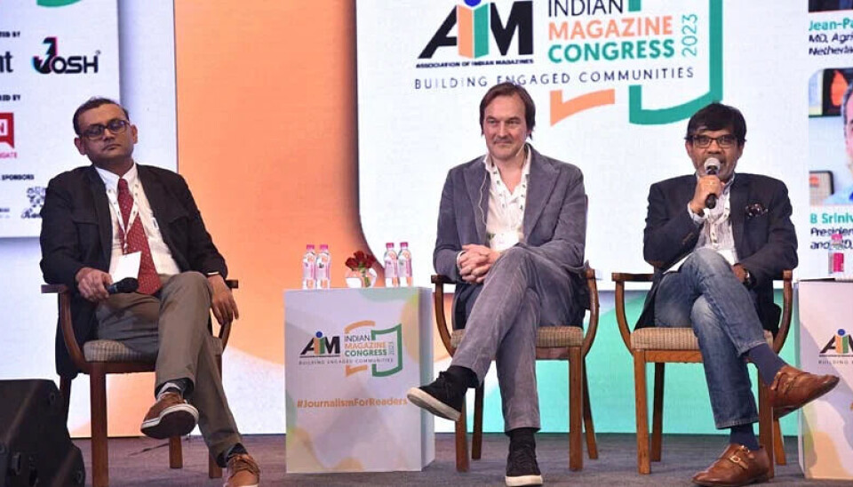 From left Anant Nath from Delhi Press, Jan Thoresen Labrador CMS and DN Mukherjea, RPSG group.