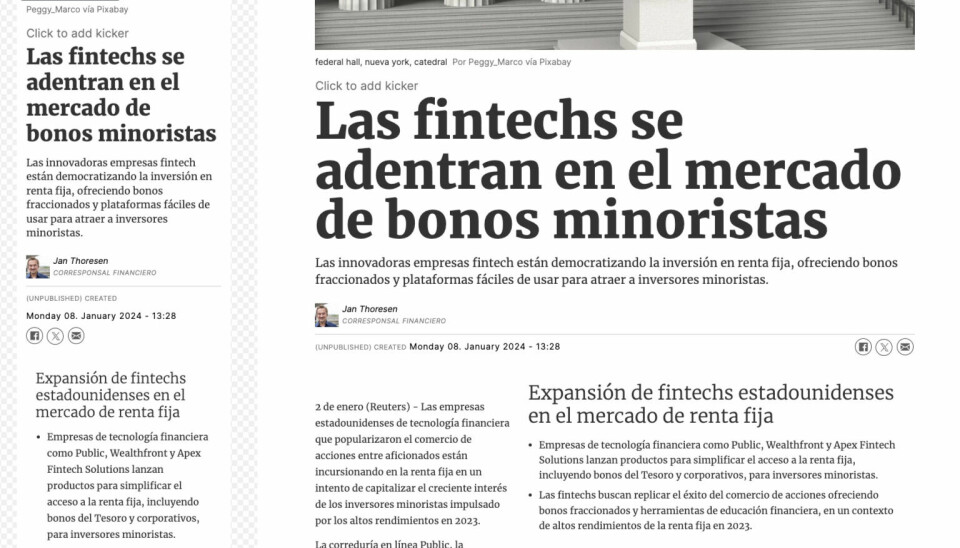 This article is automatically translated by AI to Spanish with one click. As always you can keep an eye on your mobile edition to the left, while you are writing the story.