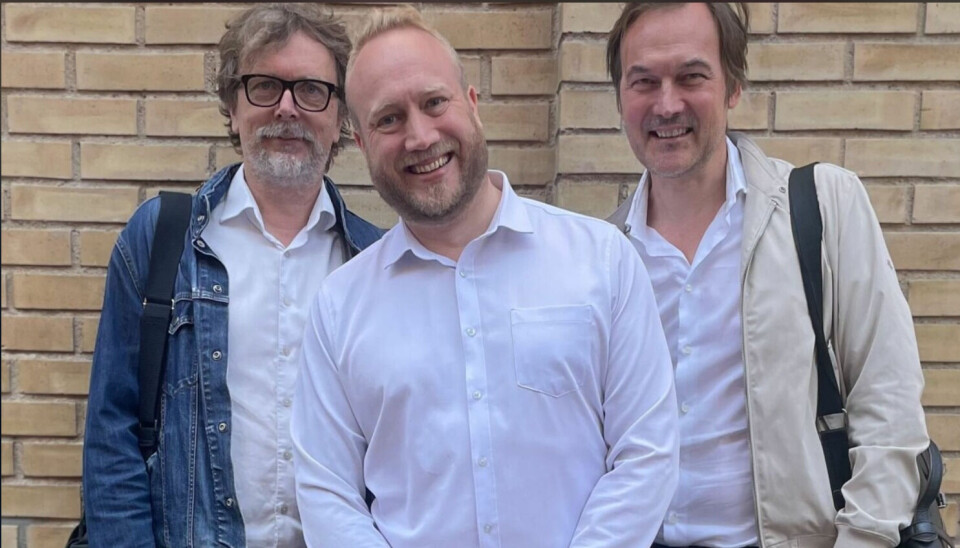 Jon Reidar Hammerfjeld of Labrador CMS, Francis Lundh, Technology Director of Mentor Media, and Jan Thoresen, CEO of Labrador CMS Photo: Lars Inge Staveland m24.no