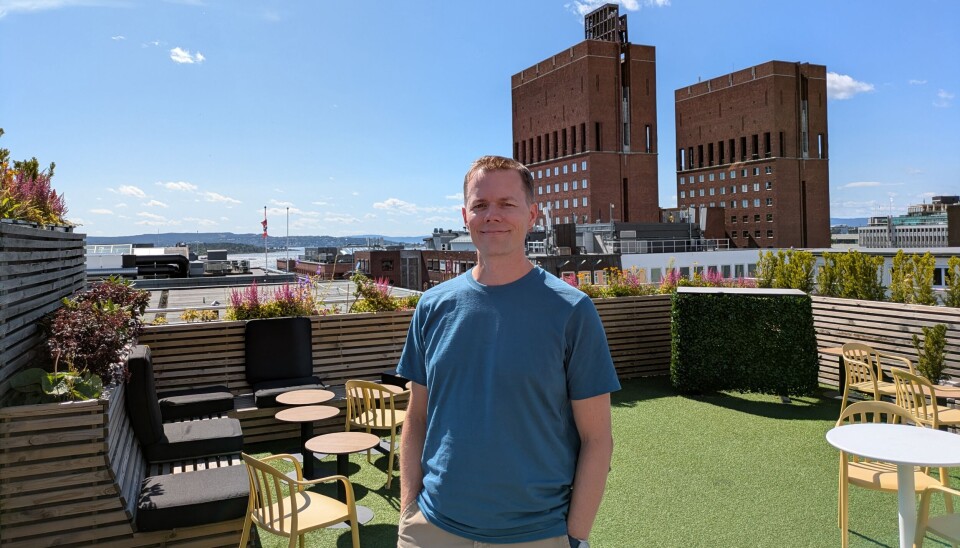 Ole Andreas Flaaten Jonsgård, CTO at Labrador CMS here in front of Oslo City Hall and Oslo fjord