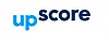 Upscore logo in blue on a white background.